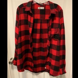 Hollister Black & Red Flannel